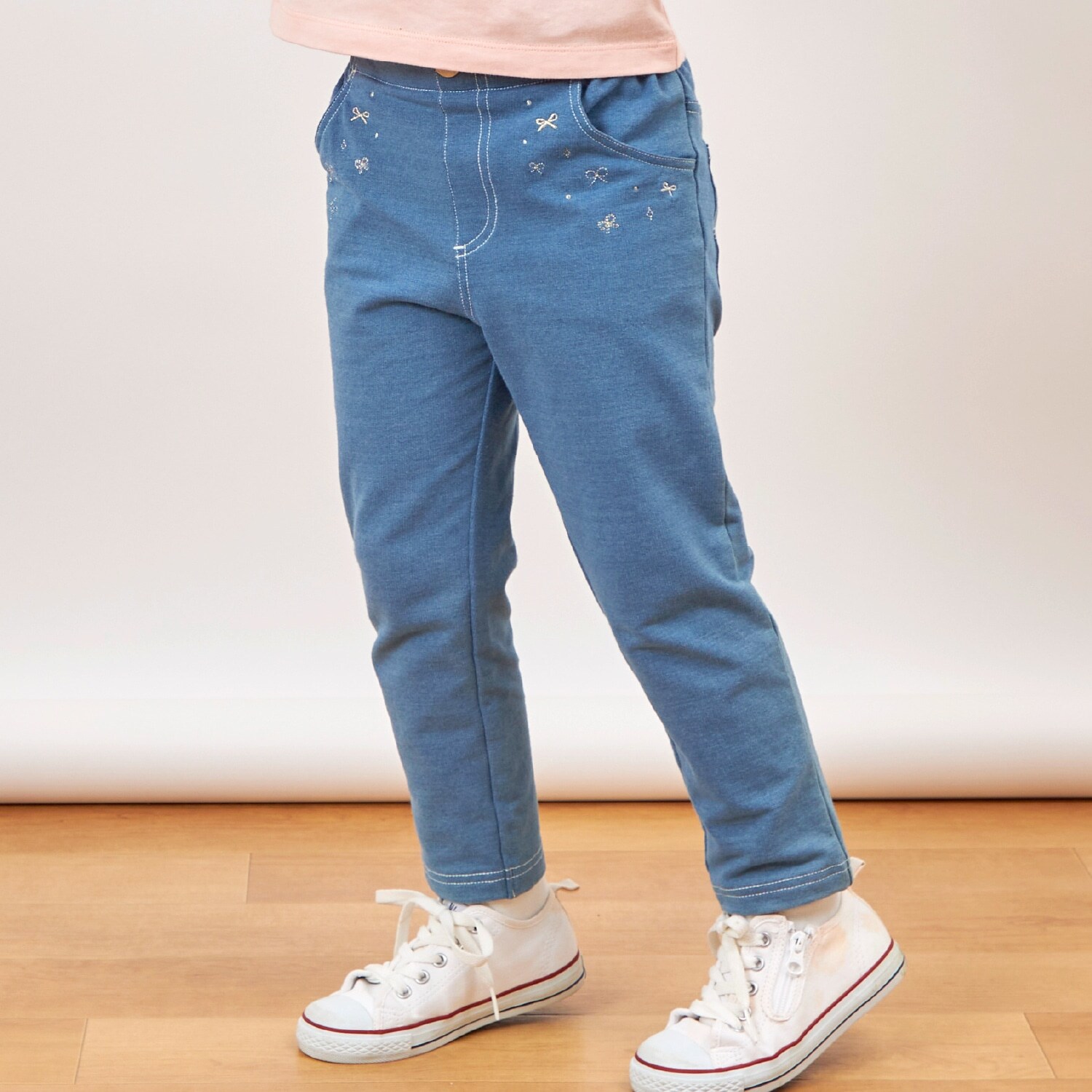 ニットデニム ストレートパンツ