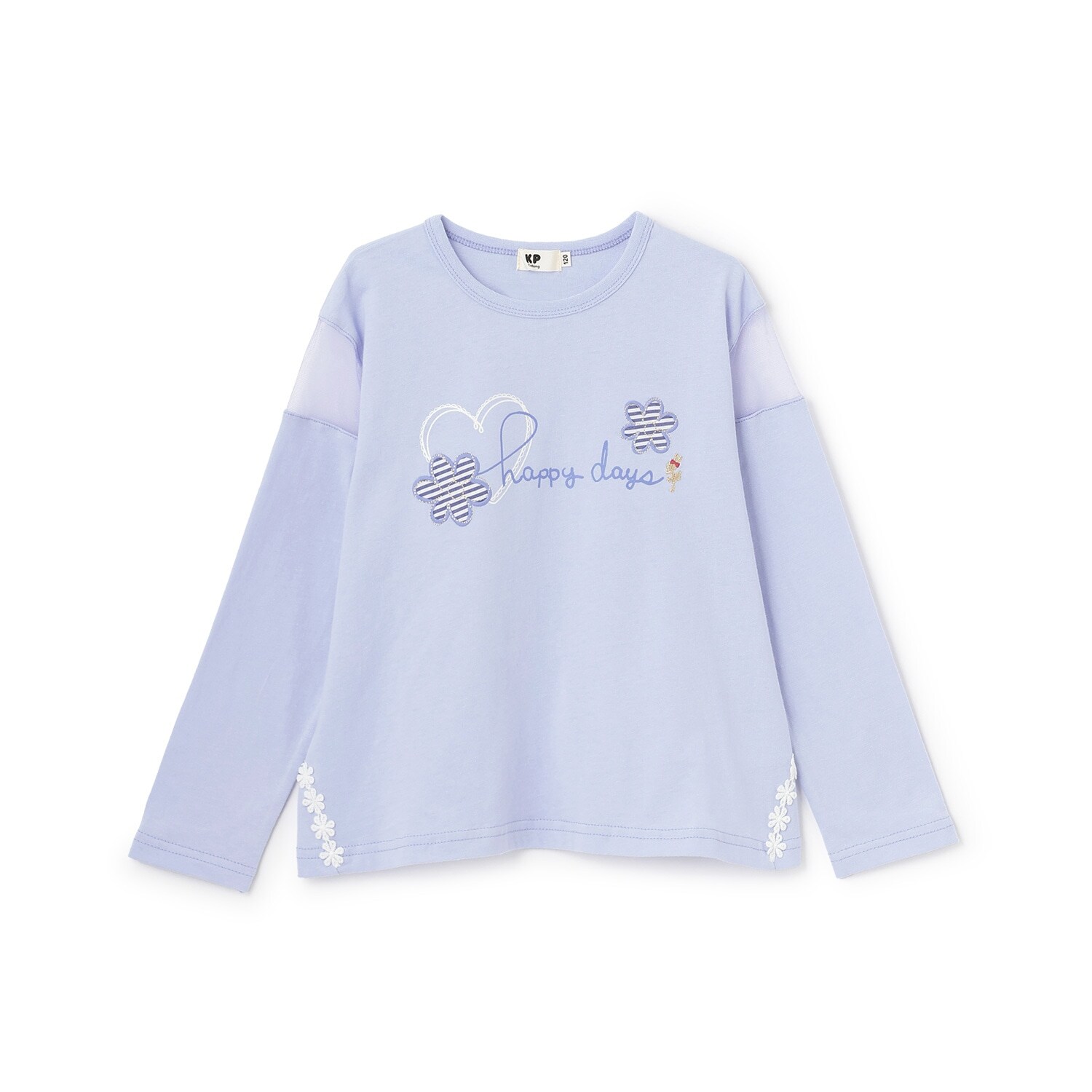 肩チュール 長袖Tシャツ