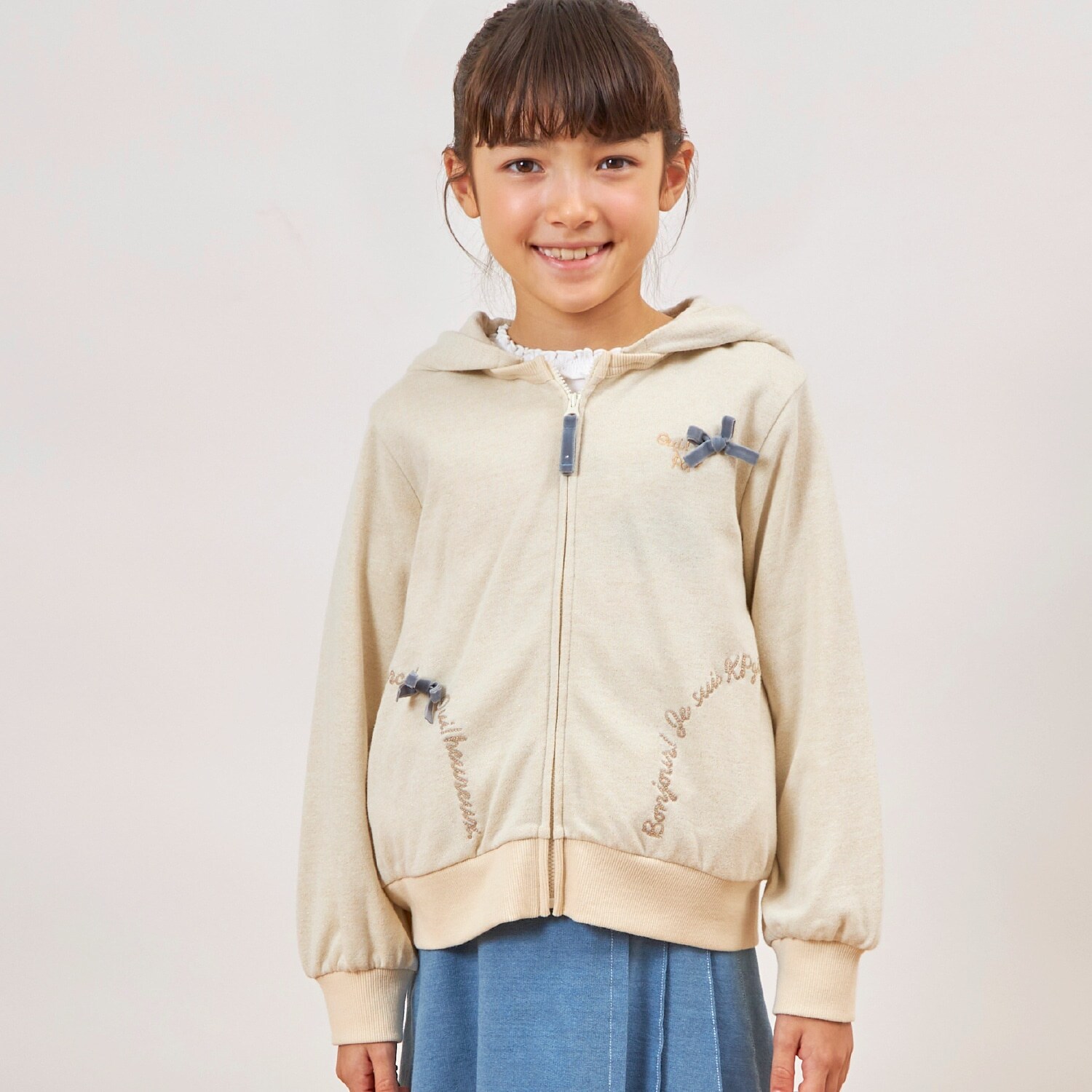 ラメ裏毛 パーカ