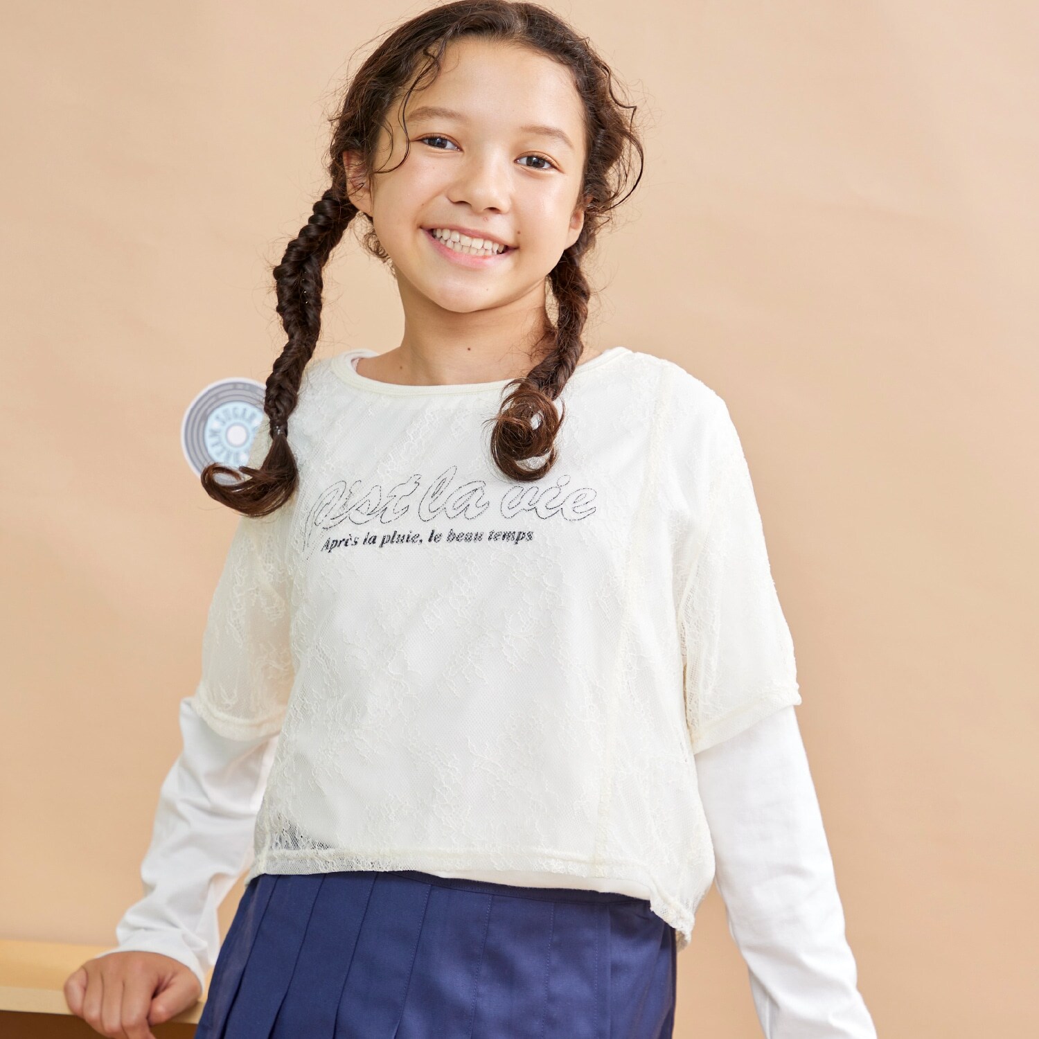 【Trois Lapins】 レースTシャツ レイヤードセット