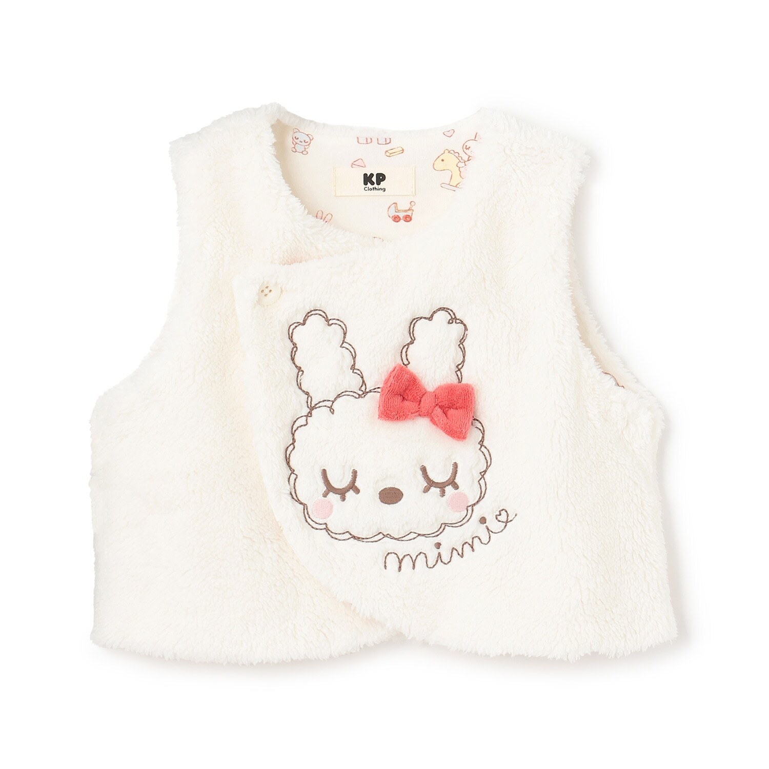 mimiちゃん刺しゅう ボアベスト