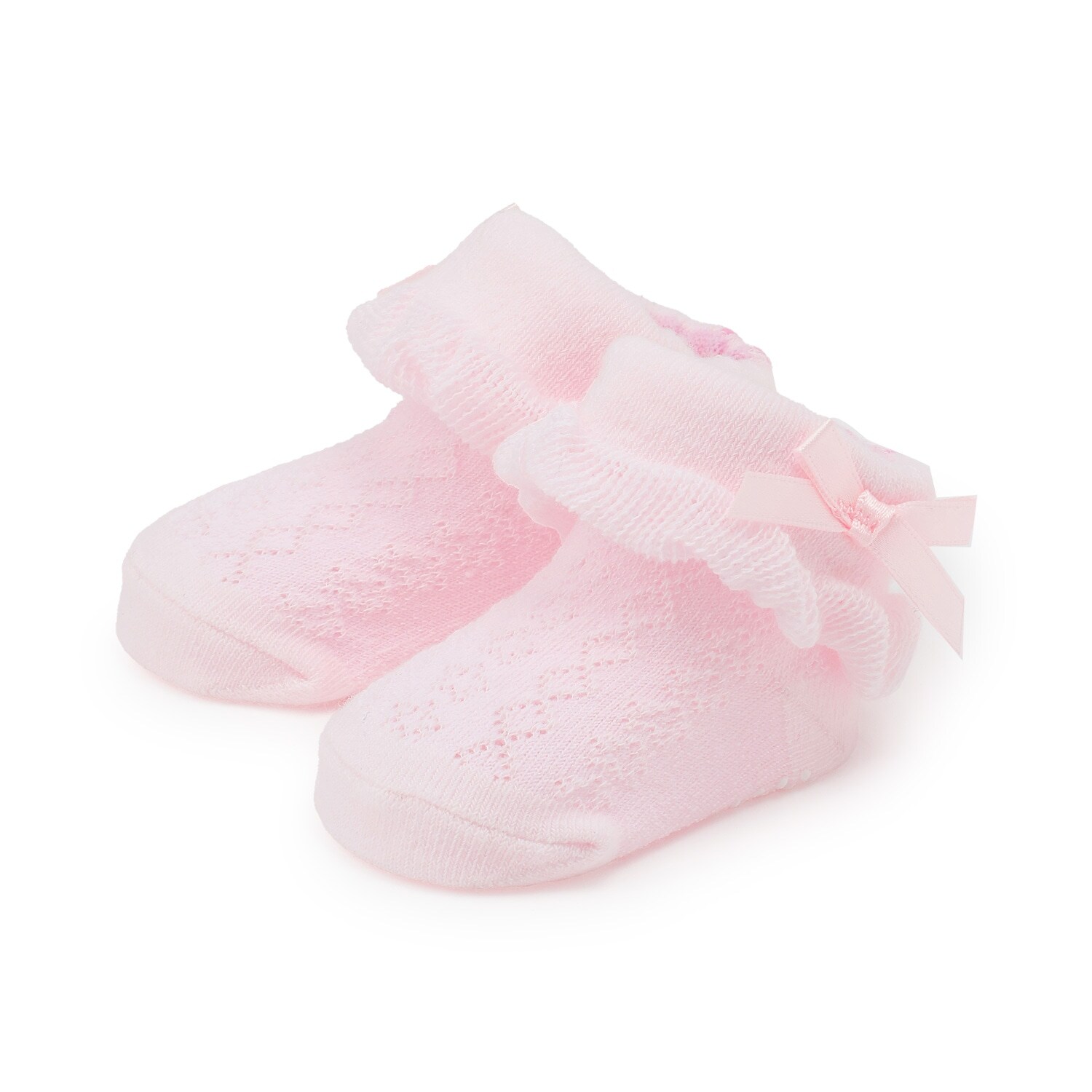 リボンつき 折り返しBABYソックス