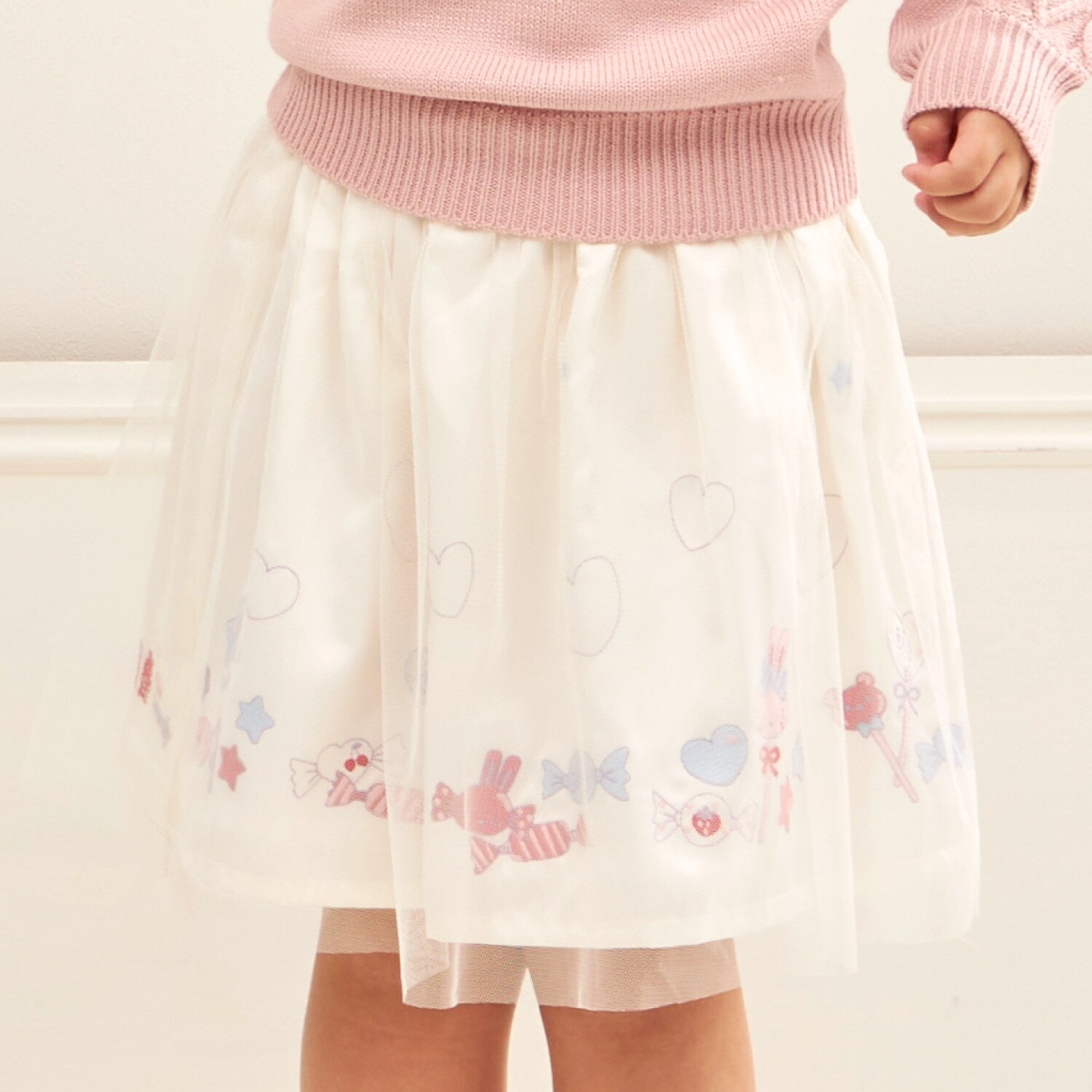 mimiちゃん刺しゅう チュール スカート