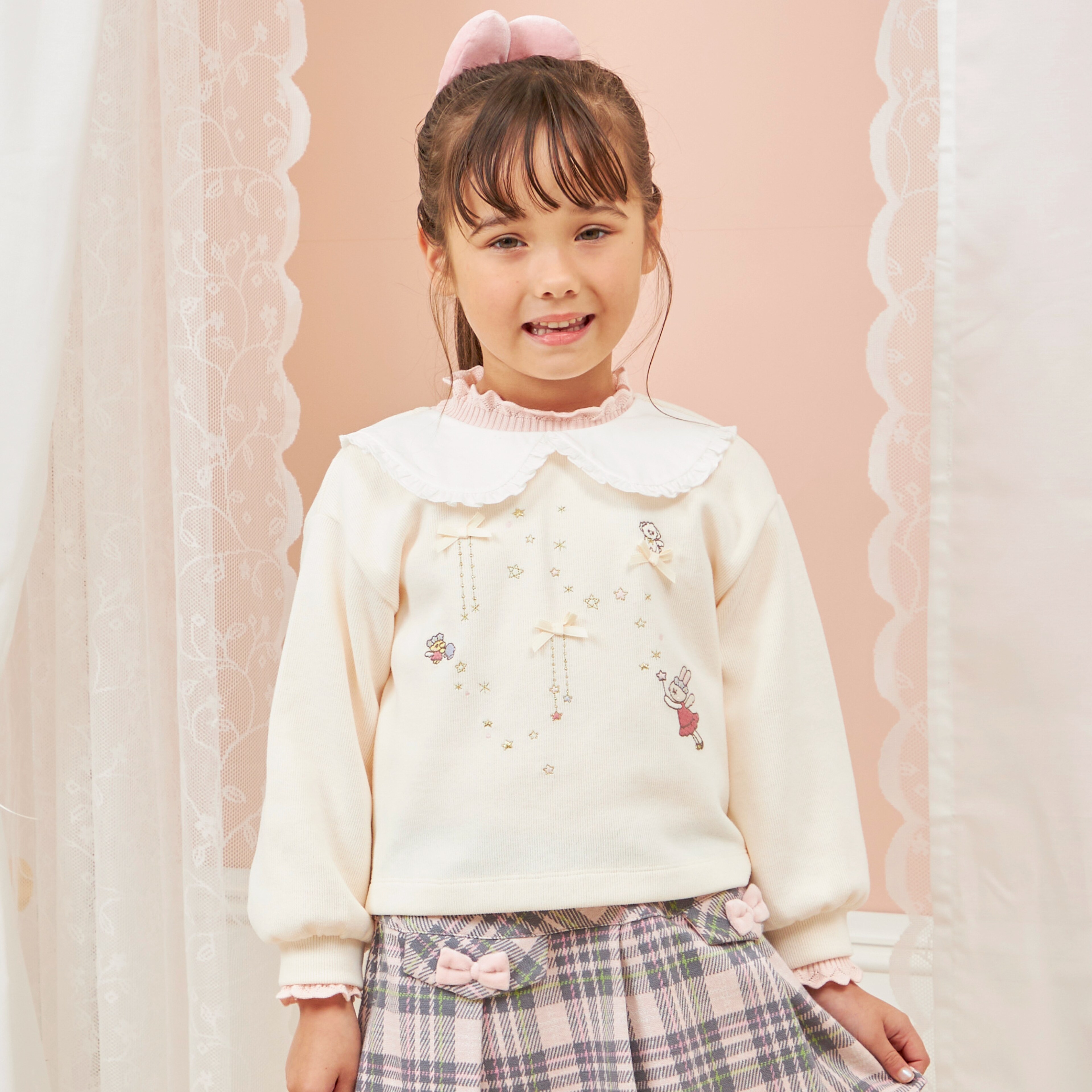 衿つき Wフェイス トレーナー