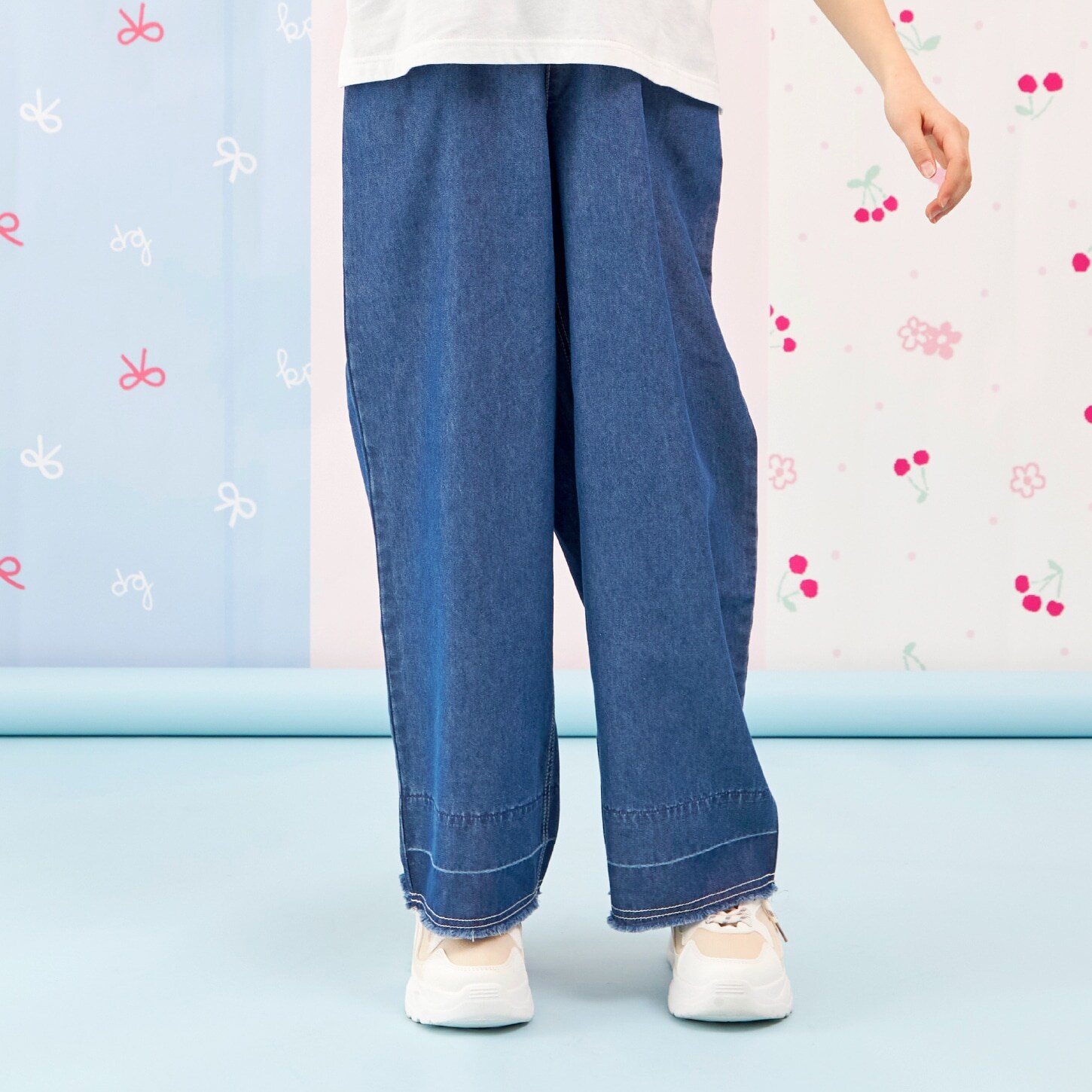 【Trois Lapins】 テンセルデニム パンツ