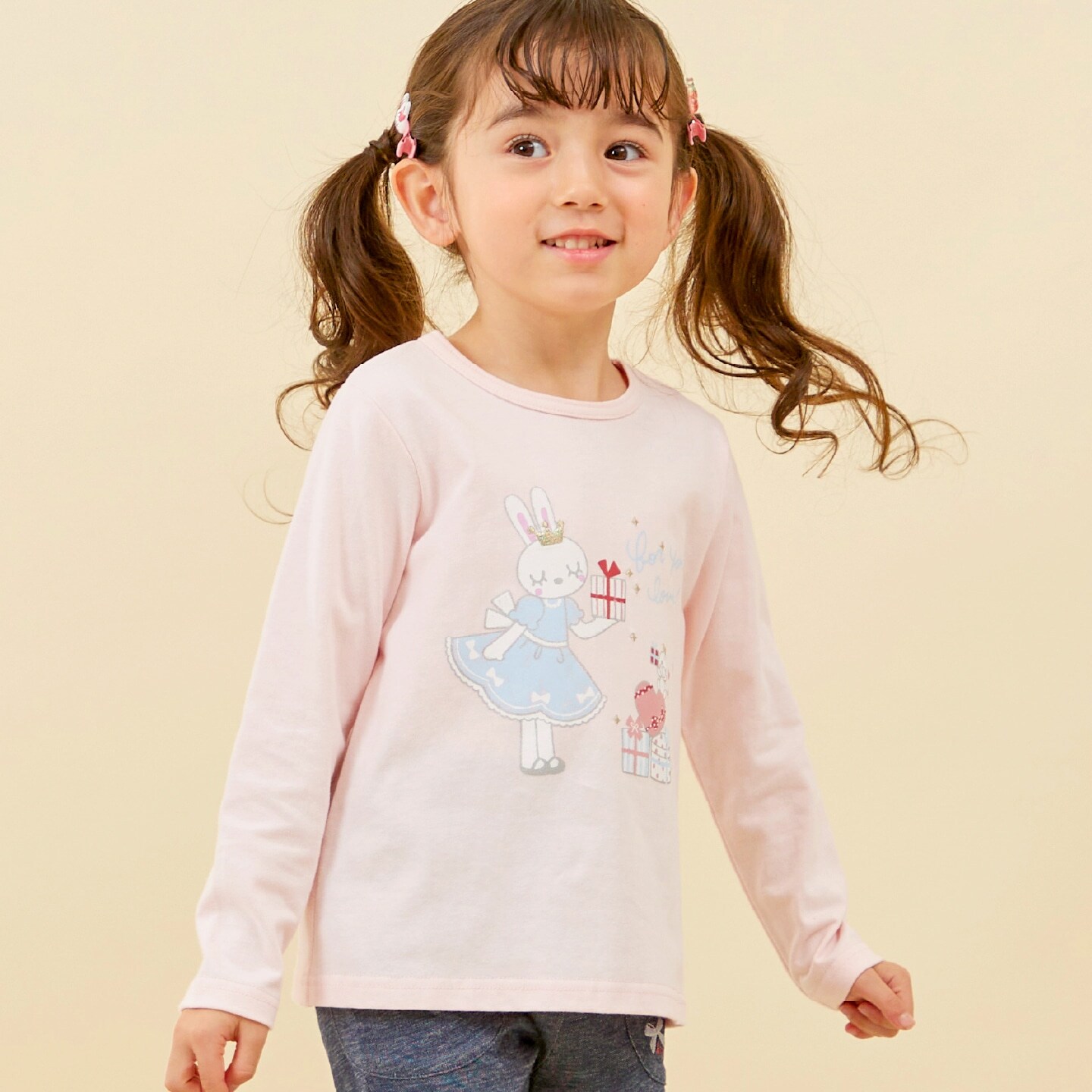 【GOOD PRICE】 mimiちゃんプリント 長袖Tシャツ