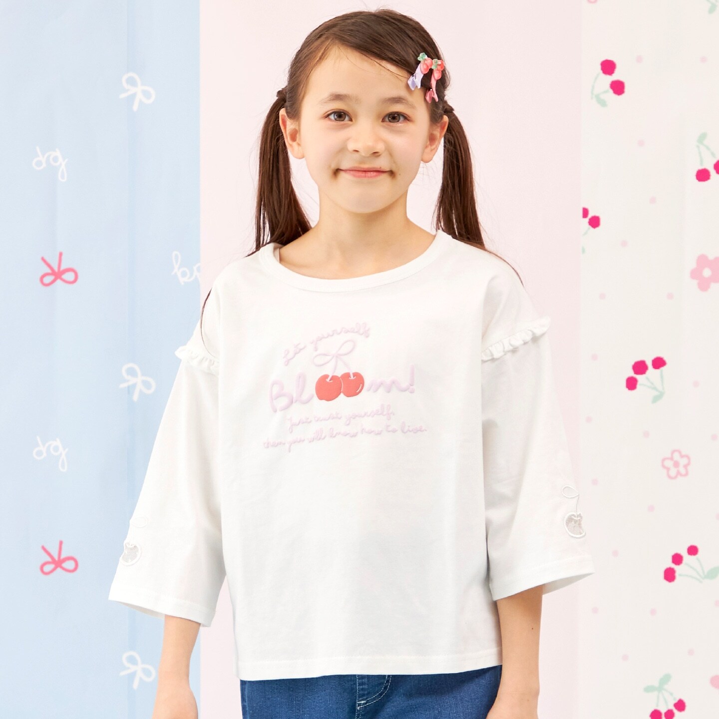【Trois Lapins】 7分袖Ｔシャツ