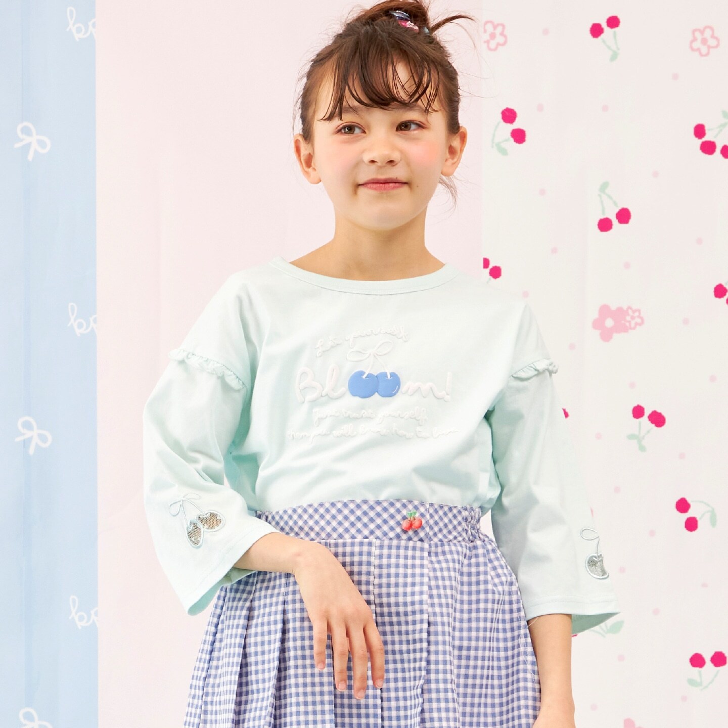 【Trois Lapins】 7分袖Ｔシャツ