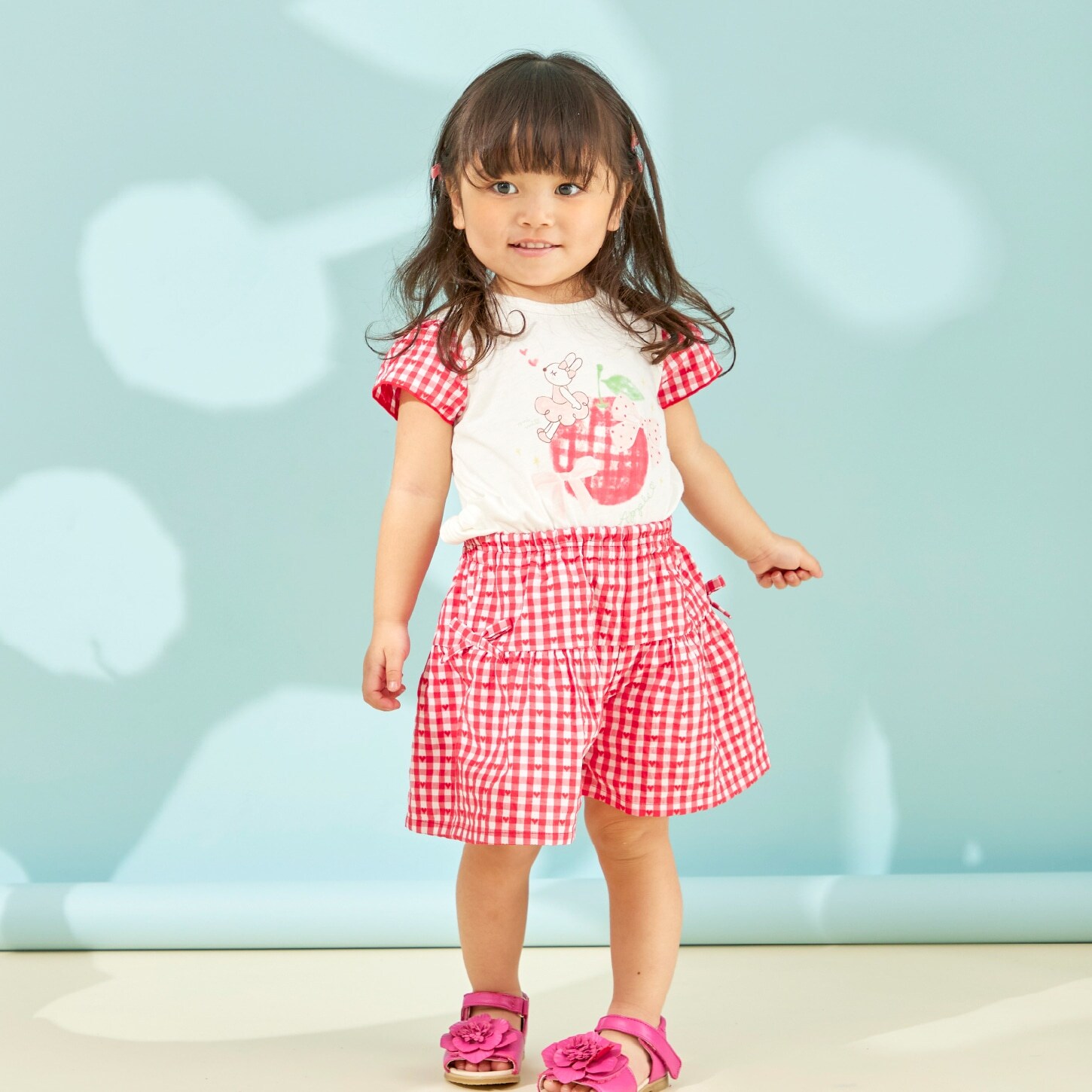 天竺×先染チェック 上下セット