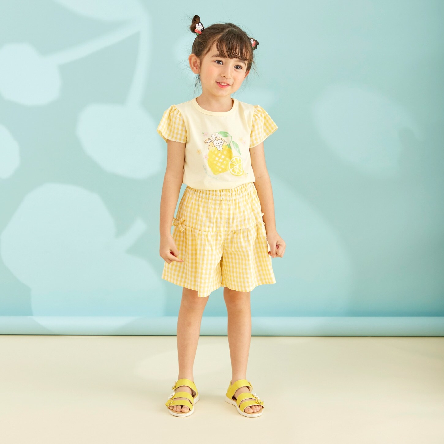 天竺×先染チェック 上下セット