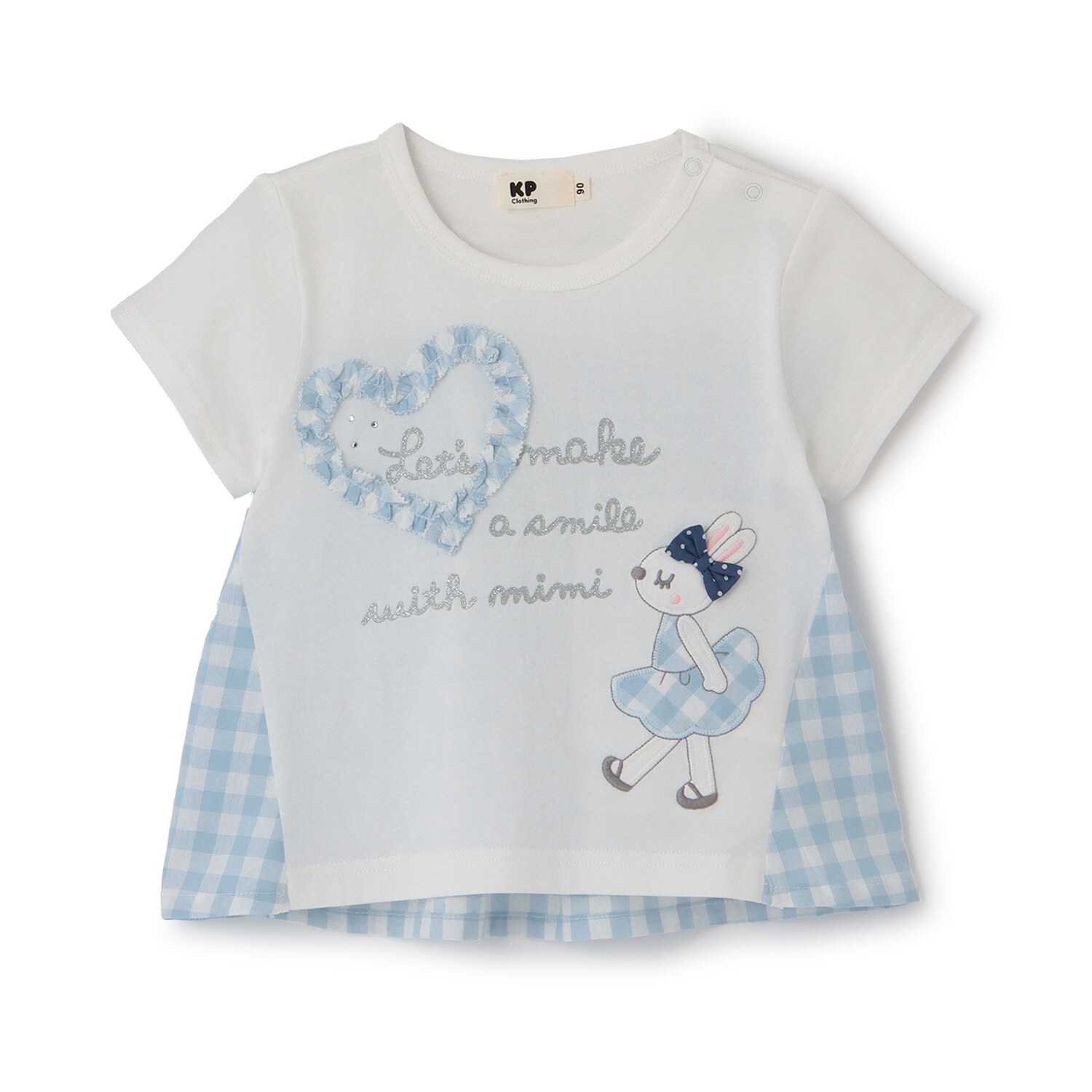 mimiちゃん×ギンガム 切り替えTシャツ