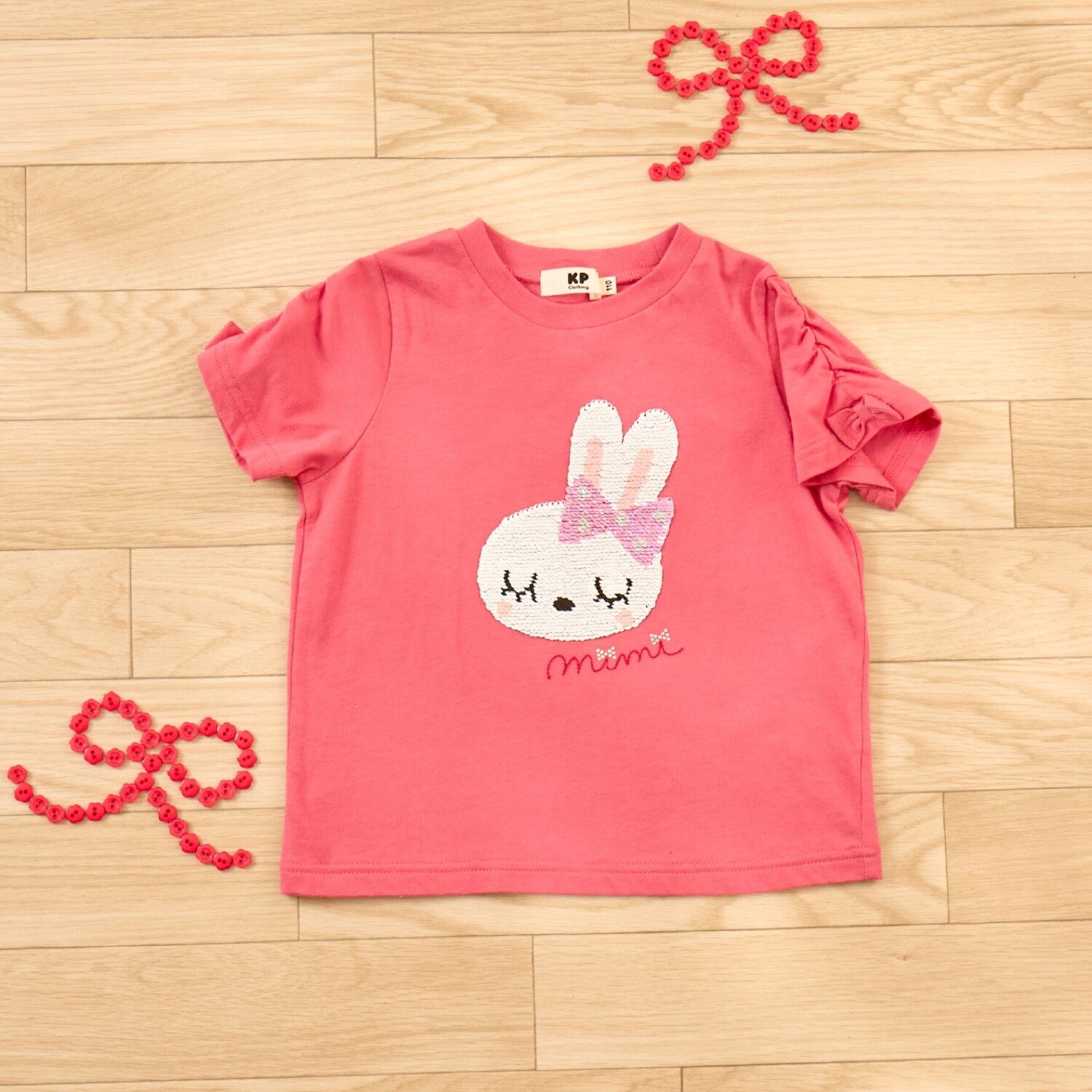 色が変わるmimiちゃんスパンコールTシャツ
