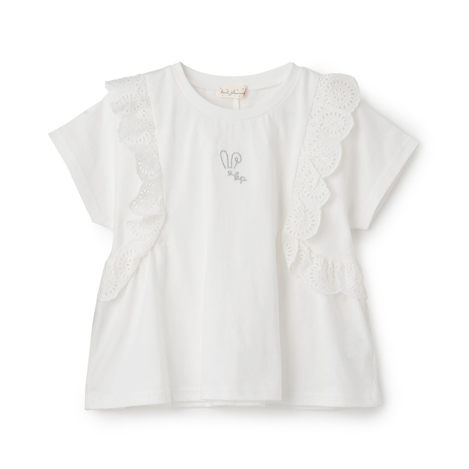 肩レースTシャツ