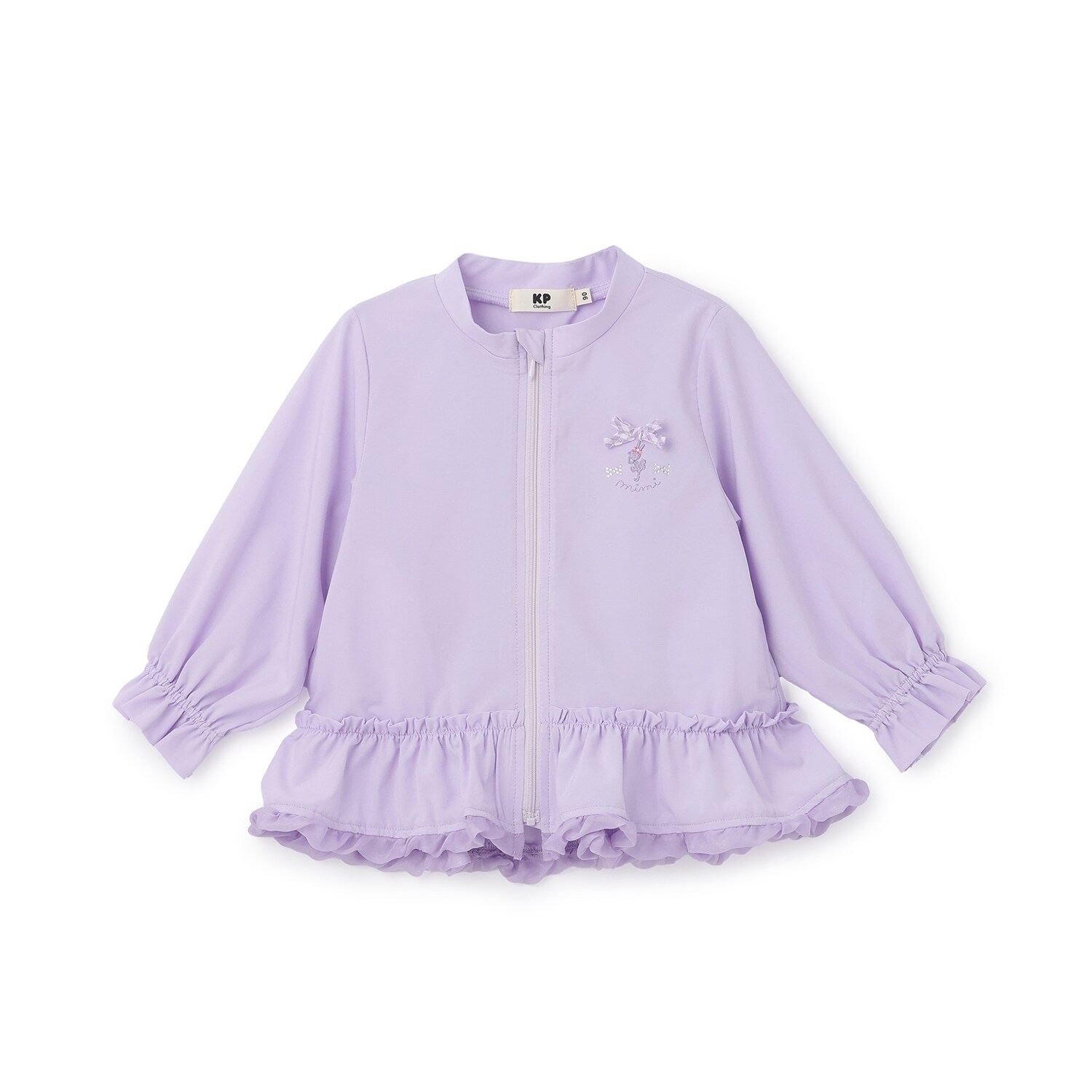 リップストップ裾フリルウィンドブレーカー