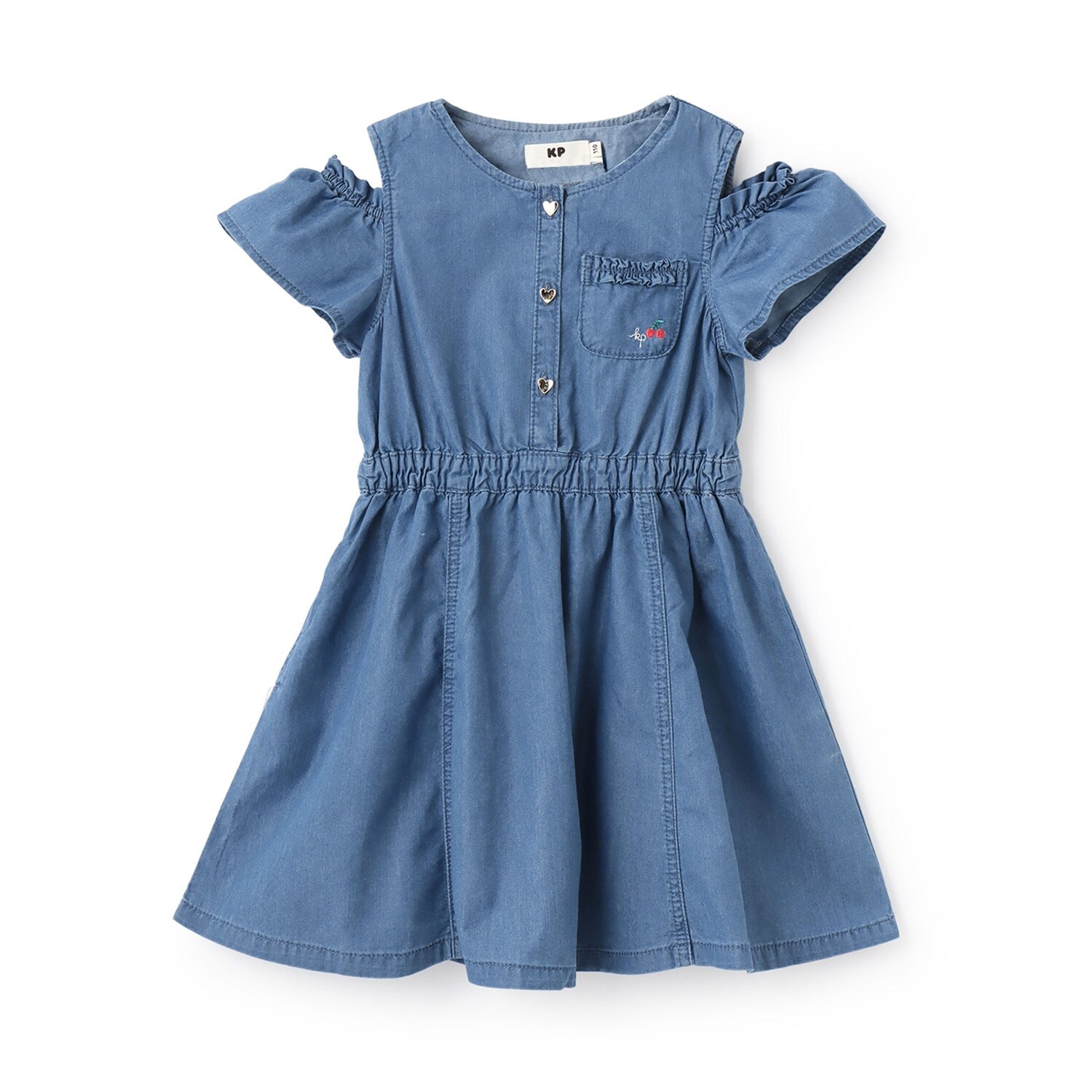 【冷感デニム】 肩見せワンピース