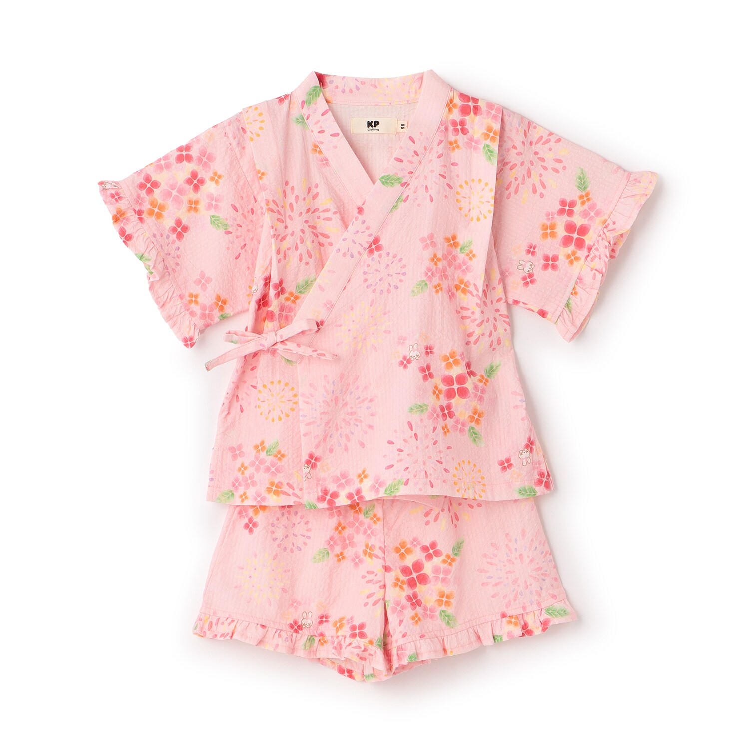 花火あじさい柄 甚平