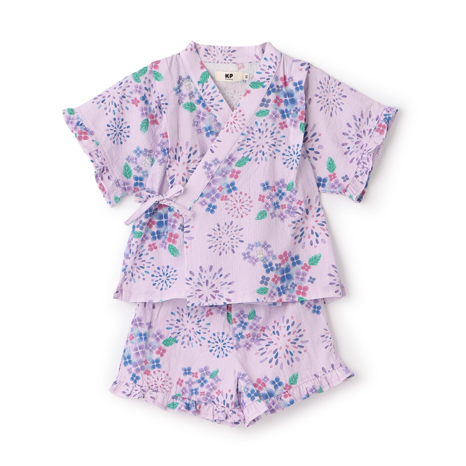 花火あじさい柄 甚平