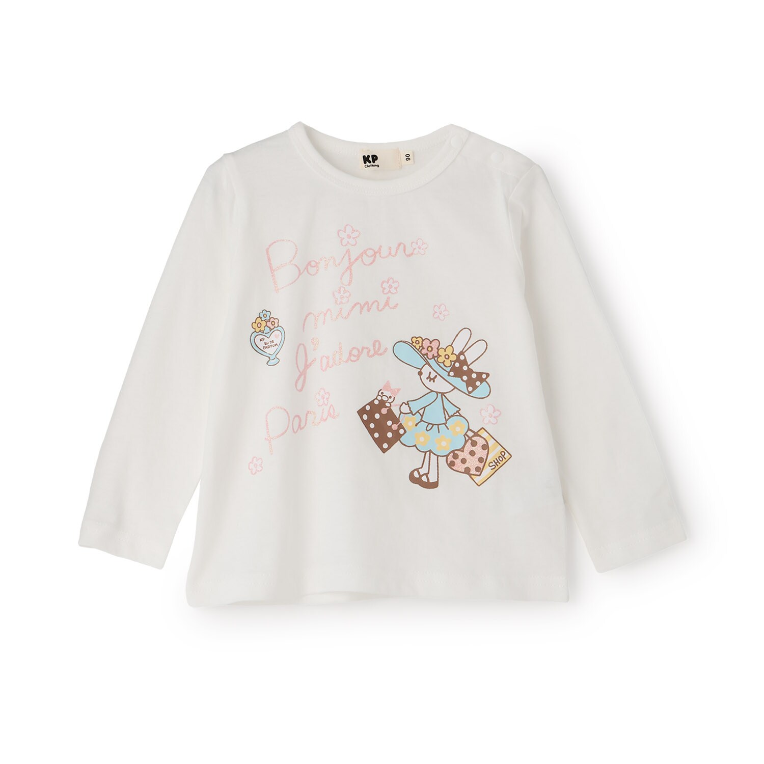 【GOOD PRICE】mimiちゃんラメプリント長袖Ｔシャツ