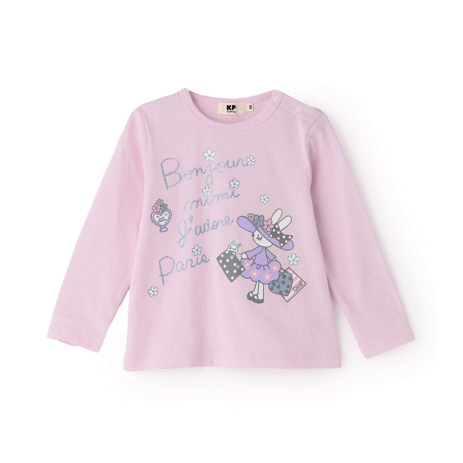 【GOOD PRICE】mimiちゃんラメプリント長袖Ｔシャツ