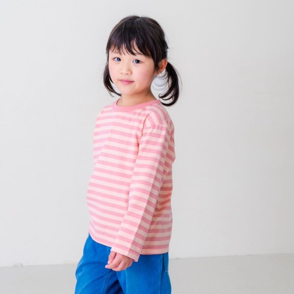 デイリームジボーダー長袖Tシャツ