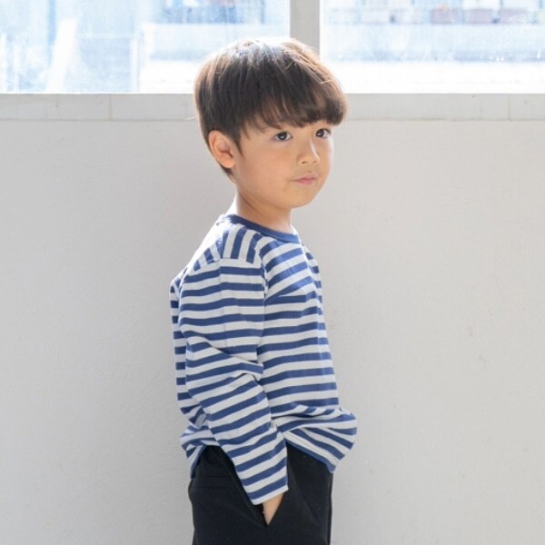 デイリームジボーダー長袖Tシャツ