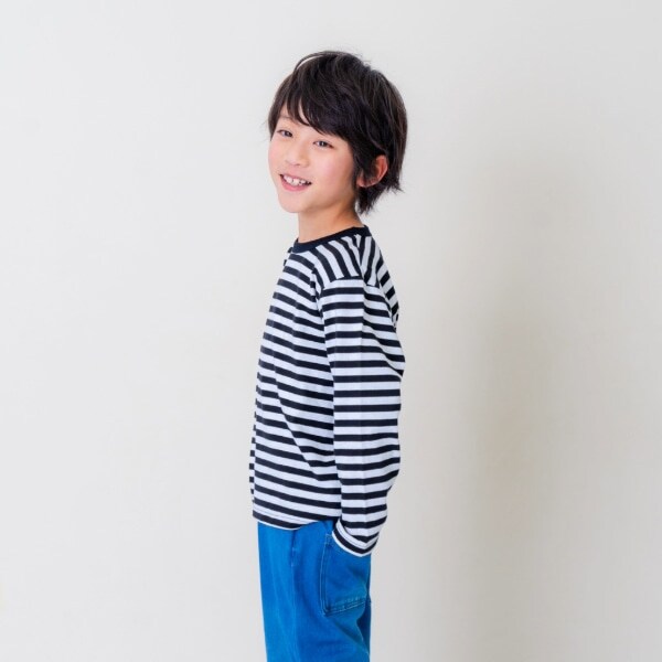 デイリームジボーダー長袖Tシャツ