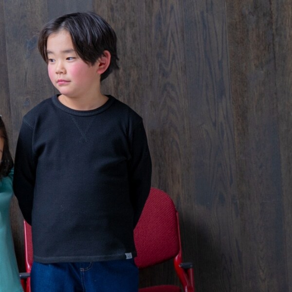 ワッフル長袖プルオーバー