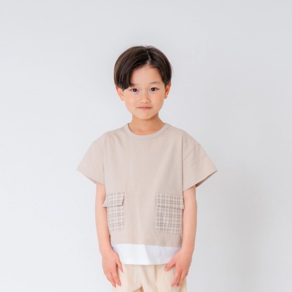 布帛ポケット半袖Tシャツ