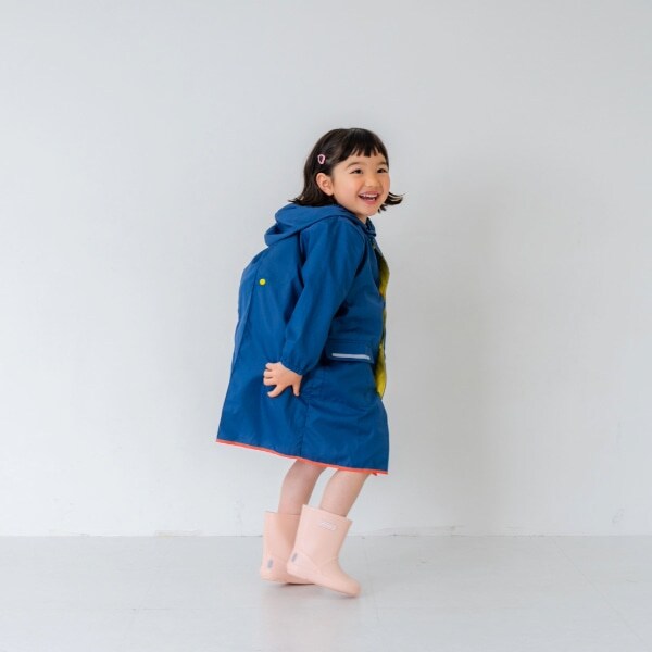 【リフレクター付き】ピカッと安心レインポンチョ