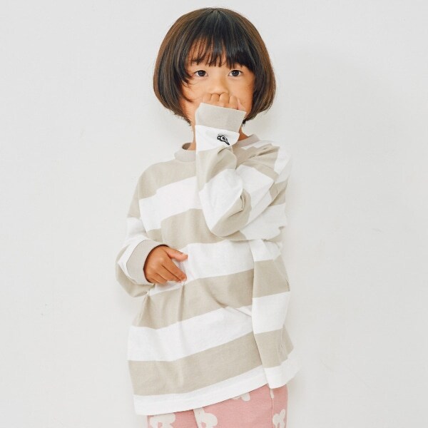 【365D.】ボーダー袖リブワイドロンT