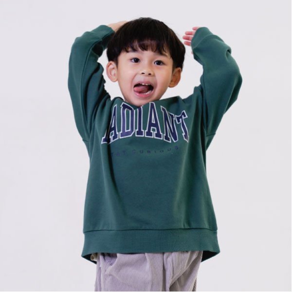 アソートロゴプリントワイドスウェット