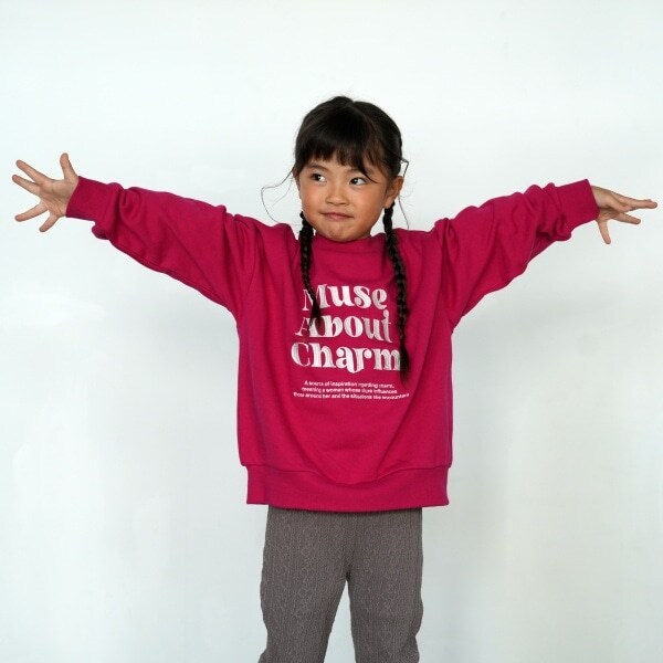 【親子リンク】Kidsロゴワイドスウェット