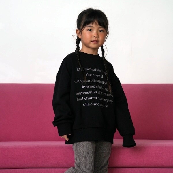 【親子リンク】Kidsロゴワイドスウェット