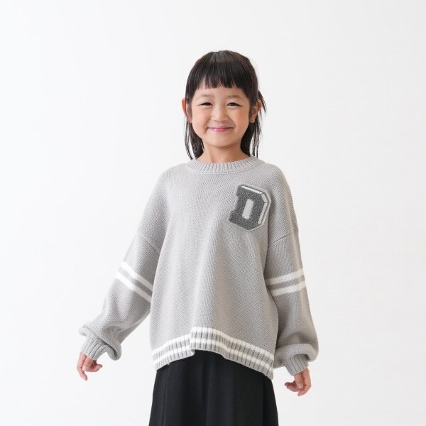 【洗濯機可】サガラワッペンラインニット