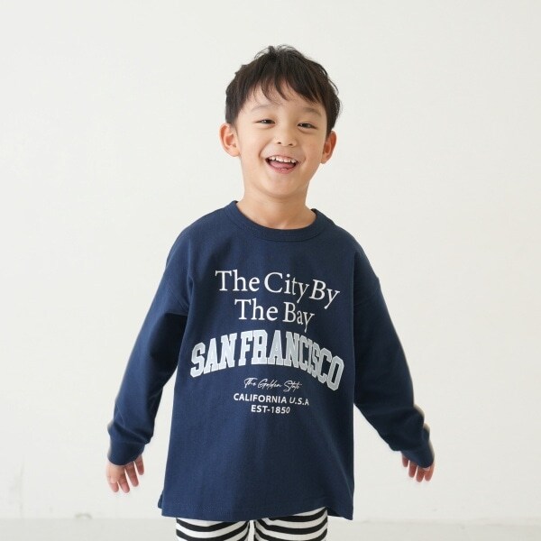 【365D.】アソートプリント袖リブワイドロンT