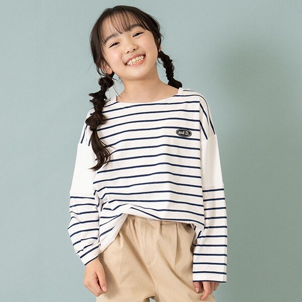 肩切替ボーダービッグロンT