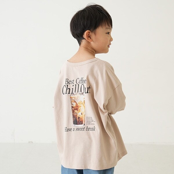 カフェフードプリントワイドロンT