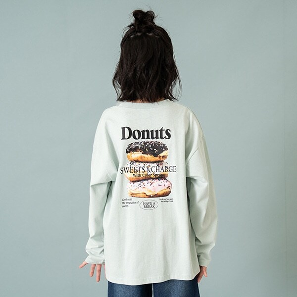 カフェフードプリントワイドロンT