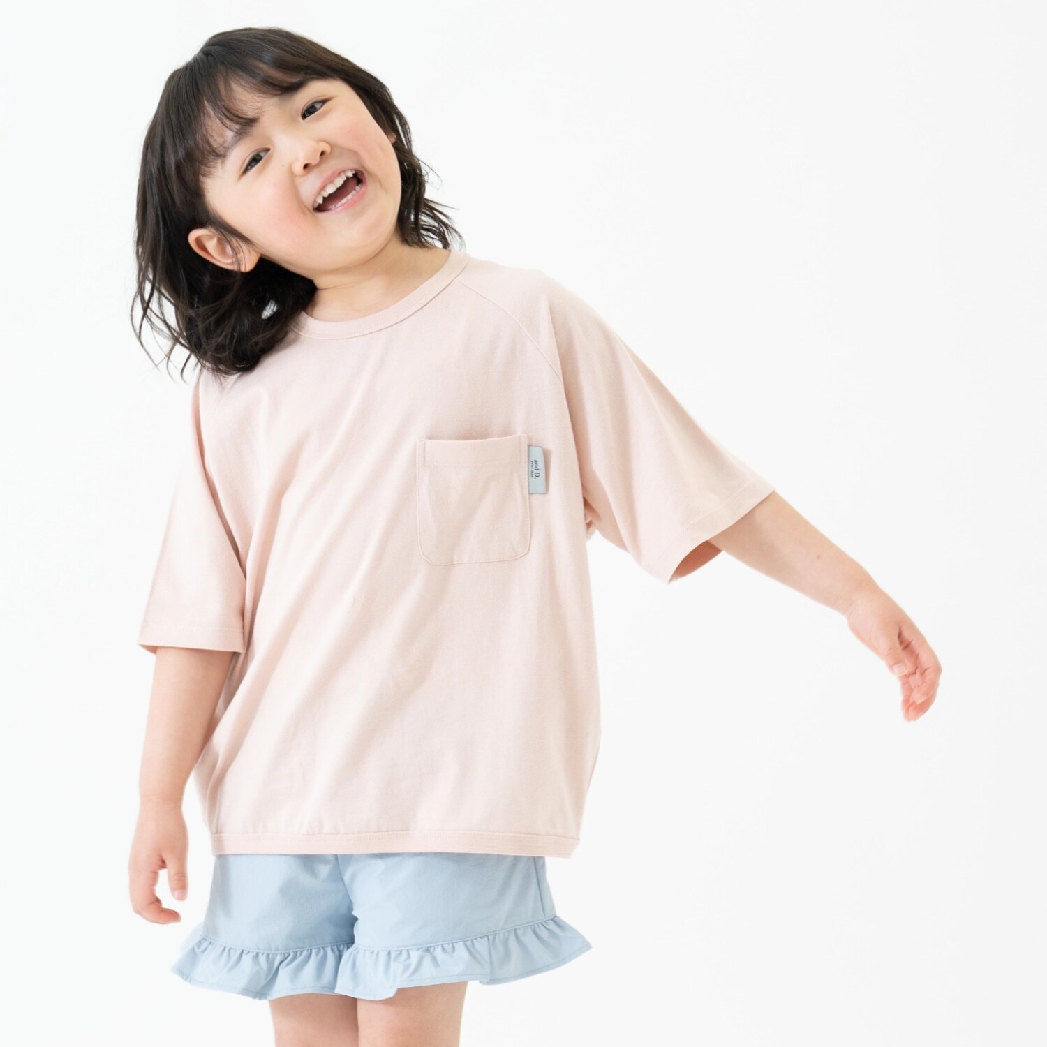 【綿100%】【365D.】無地ポケットビッグ半T