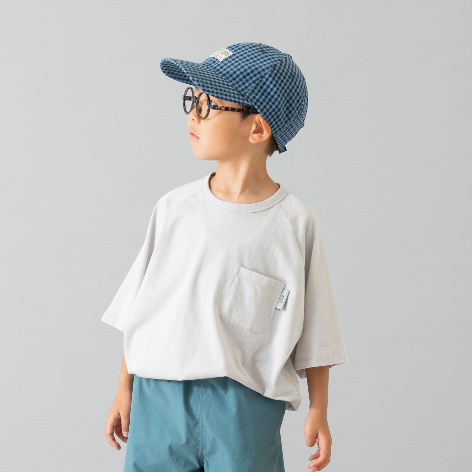 【綿100%】【365D.】無地ポケットビッグ半T