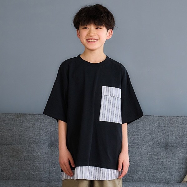 シャツレイヤード風ビッグ半T