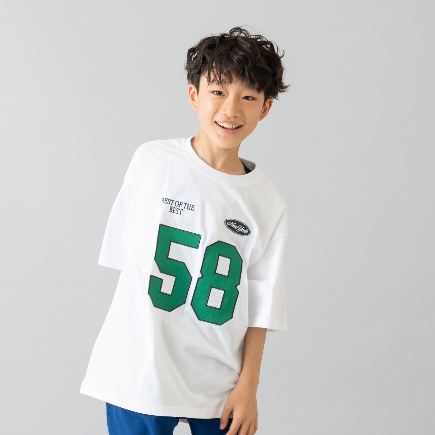 【綿100%】ナンバリングワイド半T