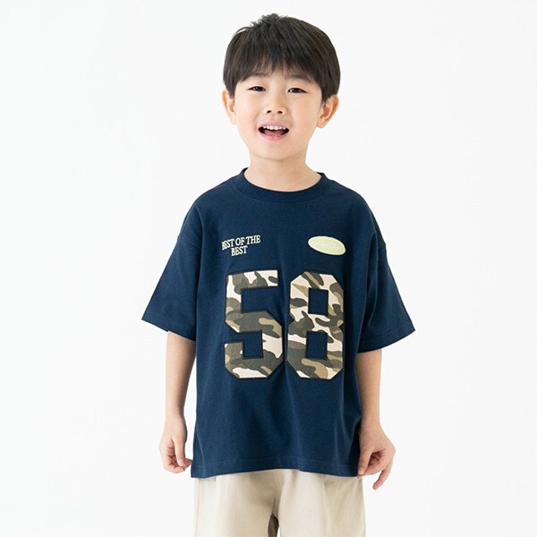 【綿100%】ナンバリングワイド半T