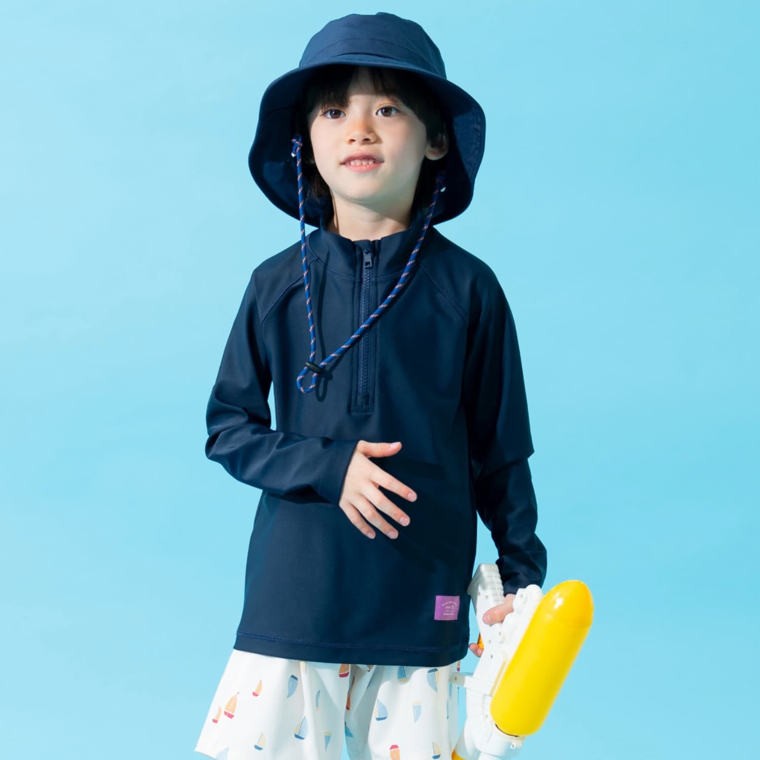 【SWIM】ハーフジップラッシュガード