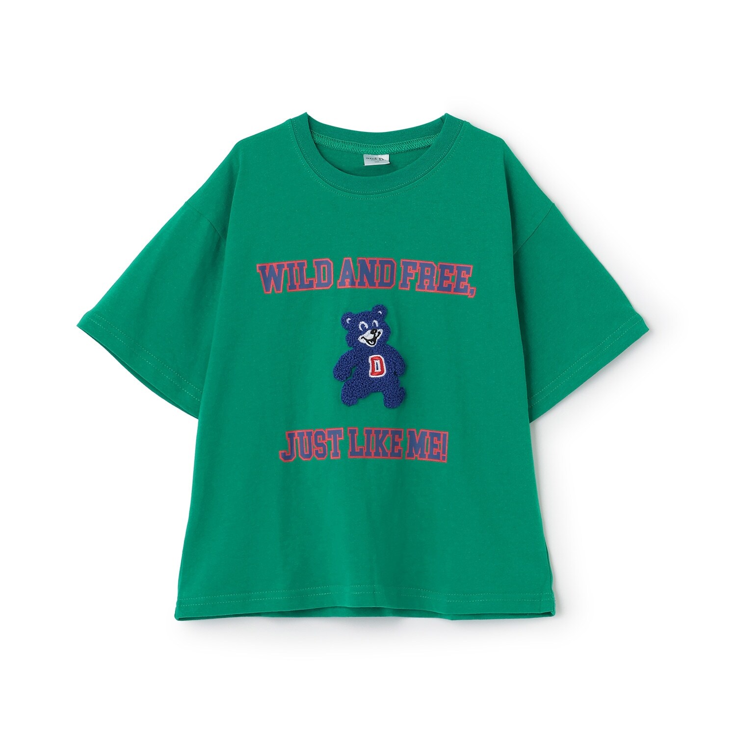 【綿100%】カレッジくま半袖T