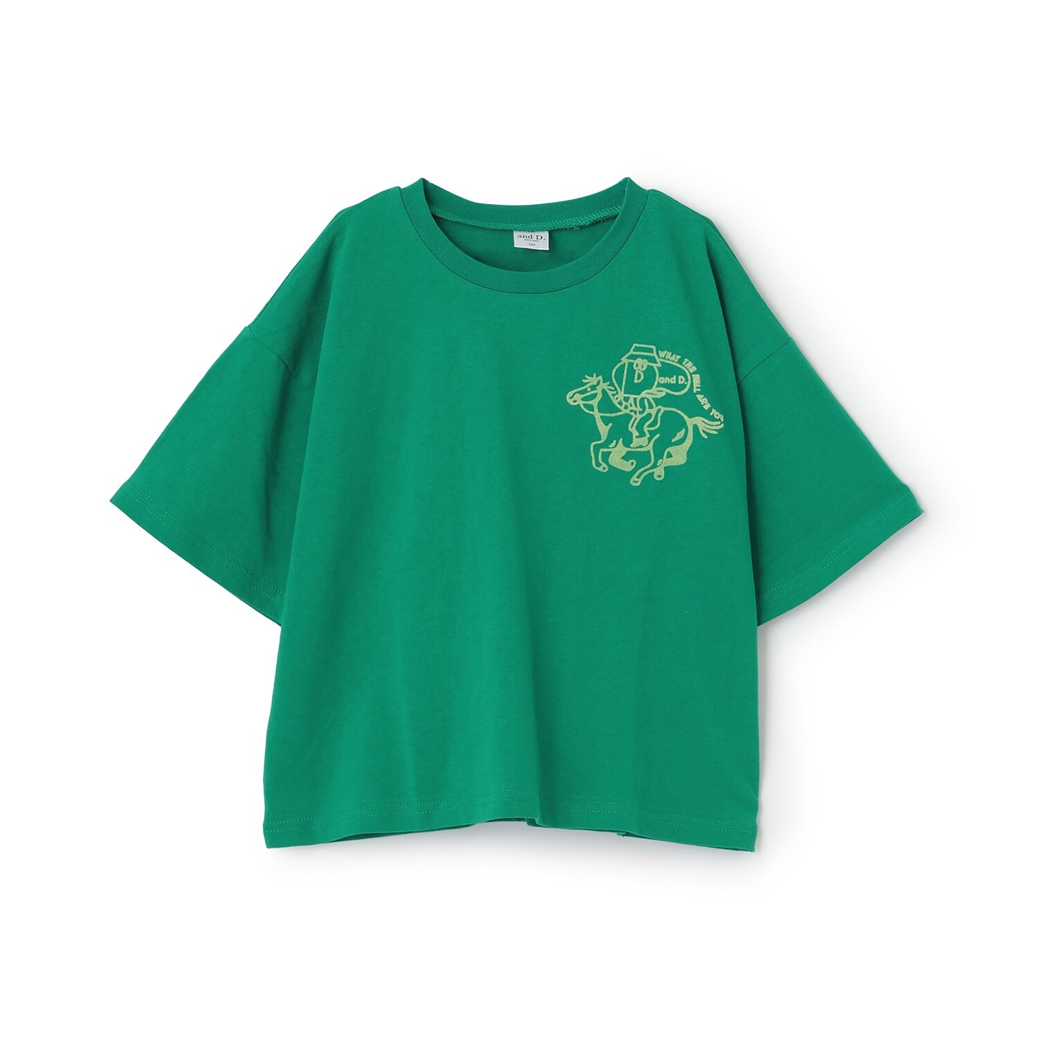 【綿100%】Dジョッキープリント半袖T