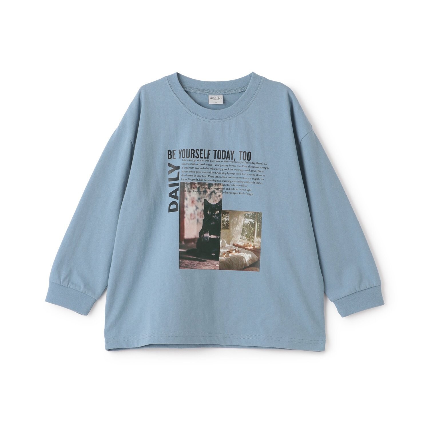 【USAコットン】CATフォトプリントロンT