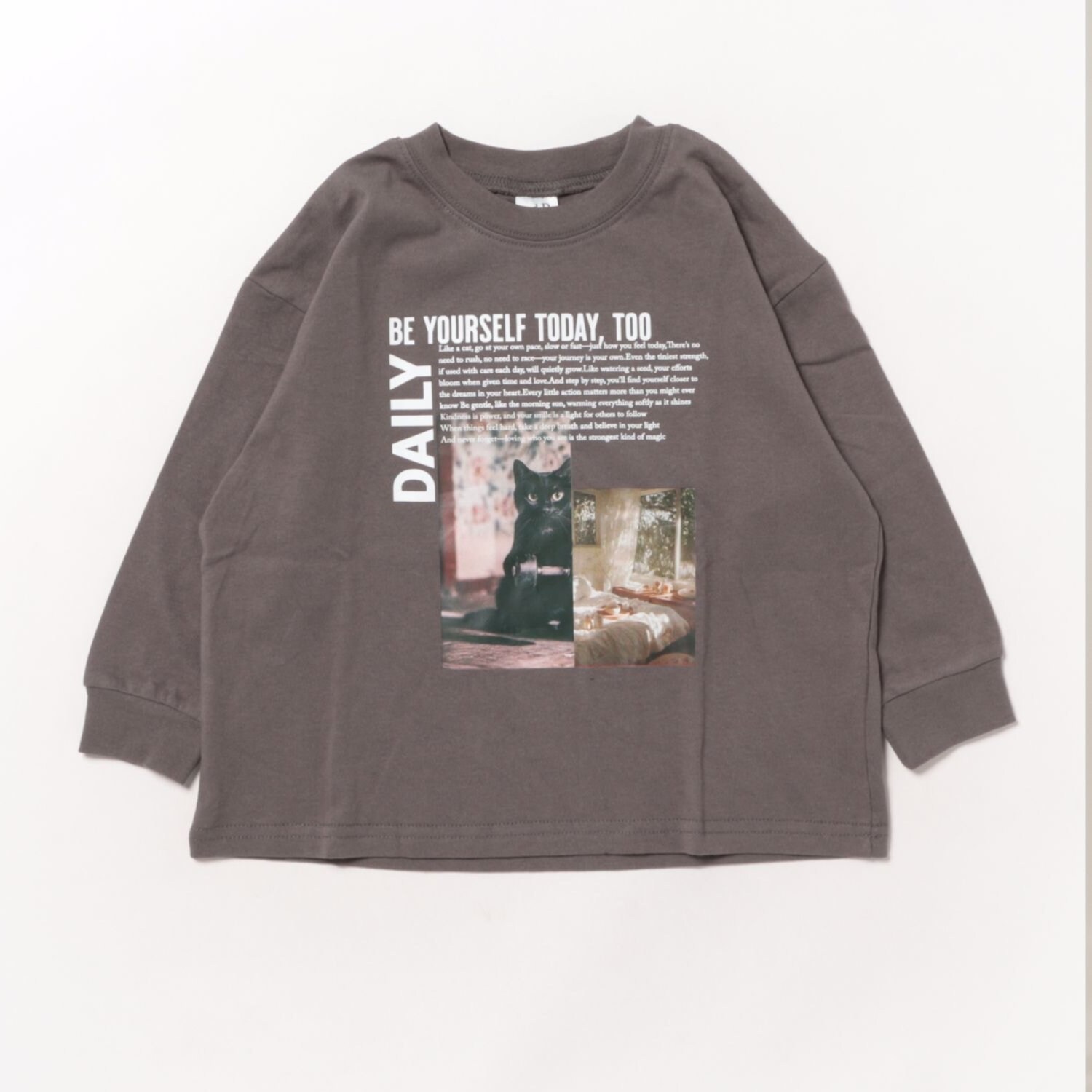 【USAコットン】CATフォトプリントロンT