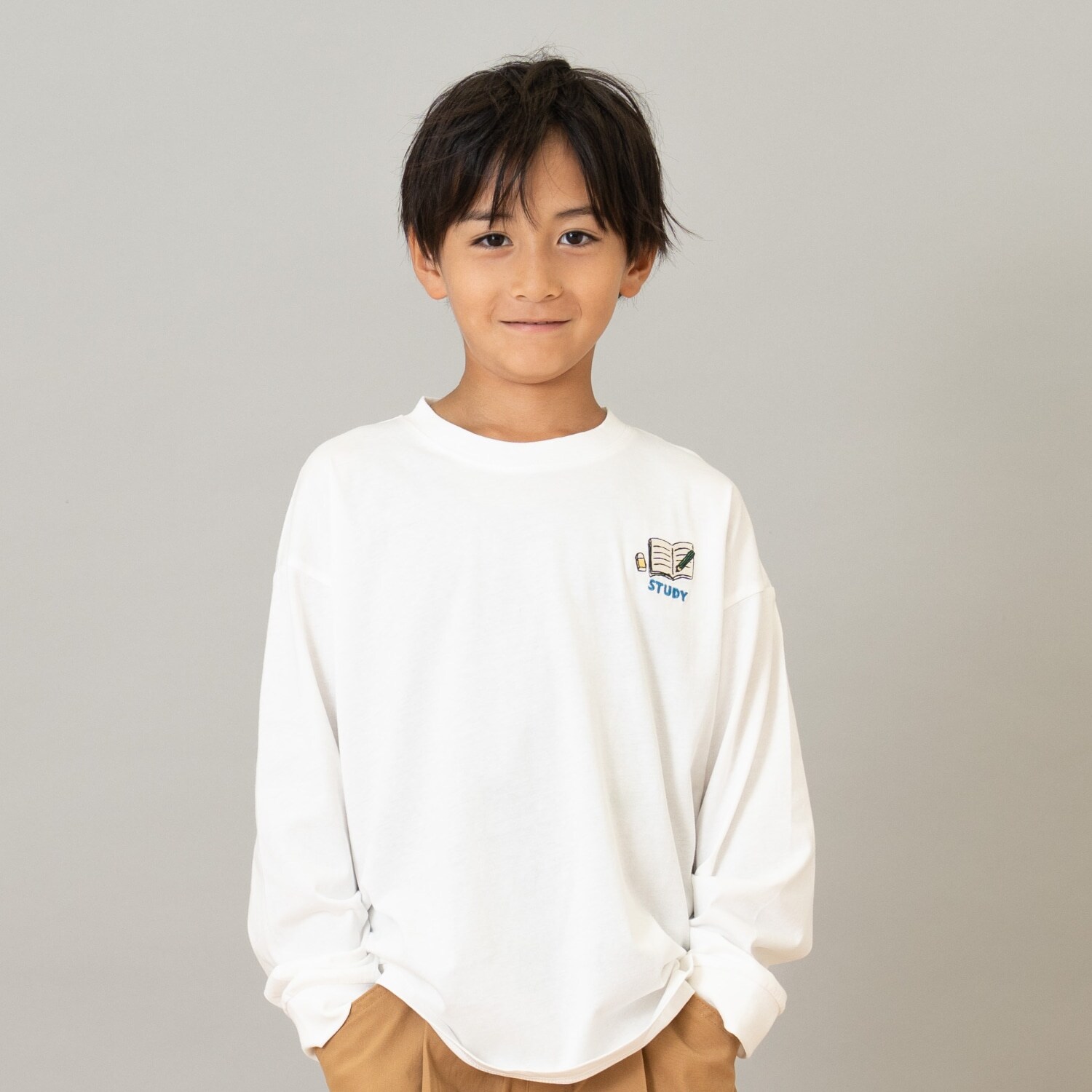 【綿100】【365D.】サブジェクト刺繍ロンT