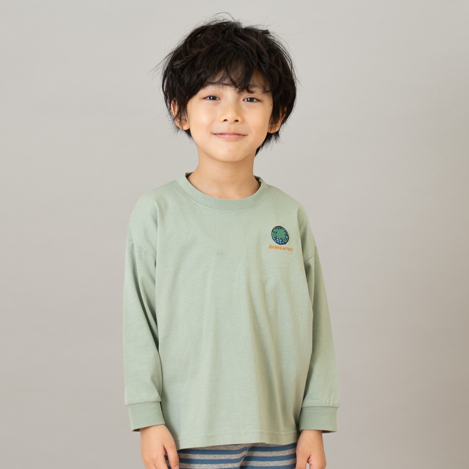 【綿100】【365D.】サブジェクト刺繍ロンT